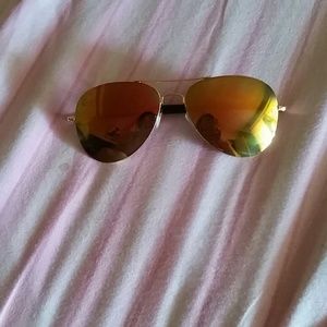 Faux gold Ray bans