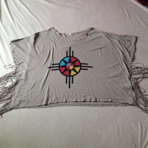 Navajo Theme Fringe Top