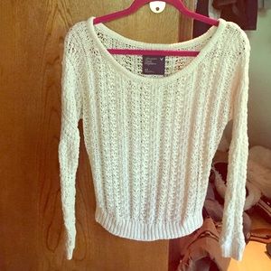 Ivory crochet top from AEO