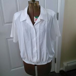 White "casual dress" blouse