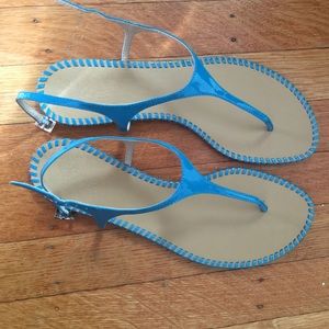 Brand new turquoise and beige Vince Camuto sandals