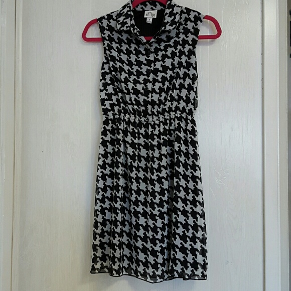 Houndstooth Collared dress