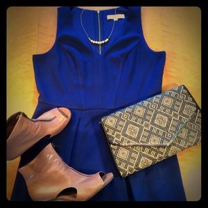 Loft Navy Blue Dress With Pockets