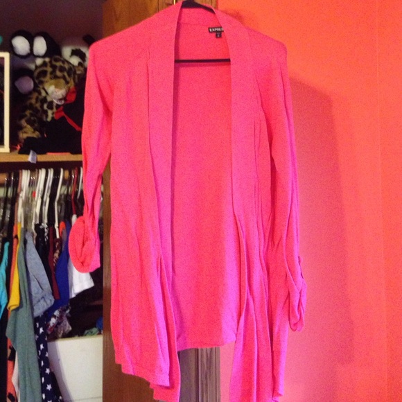 Express hot pink cardigan