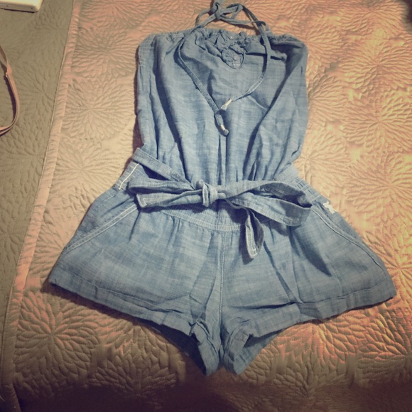 Abercrombie light blue romper