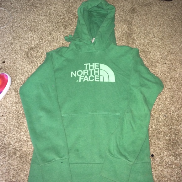 Green northface sweatshirt