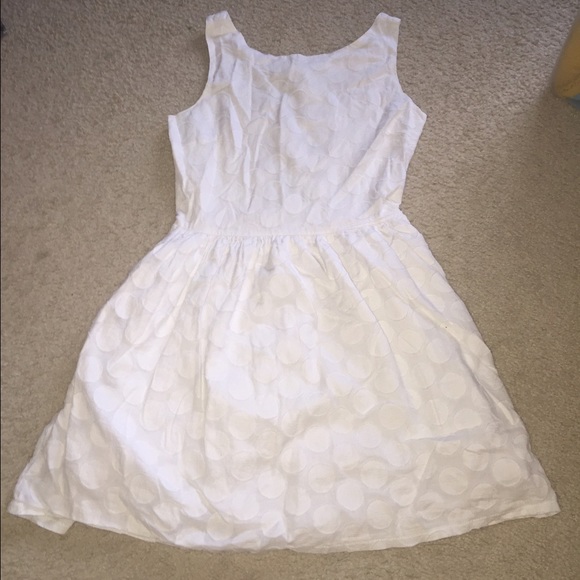 White polka dot dress