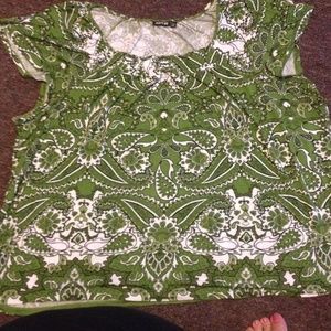 Green paisley shirt
