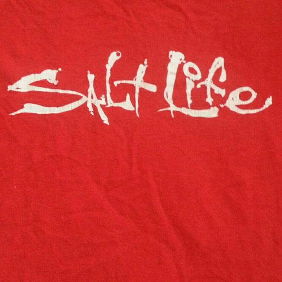 Male Red Salt Life T-shirt