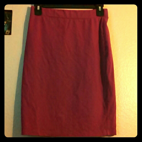 Pink pencil skirt