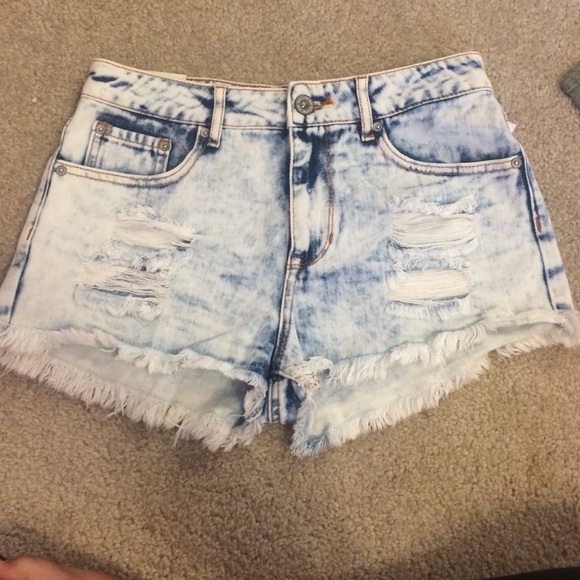 Acid wash shorts from Pacsun