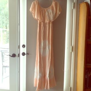 Coral Billabong Tie Dye maxi dress