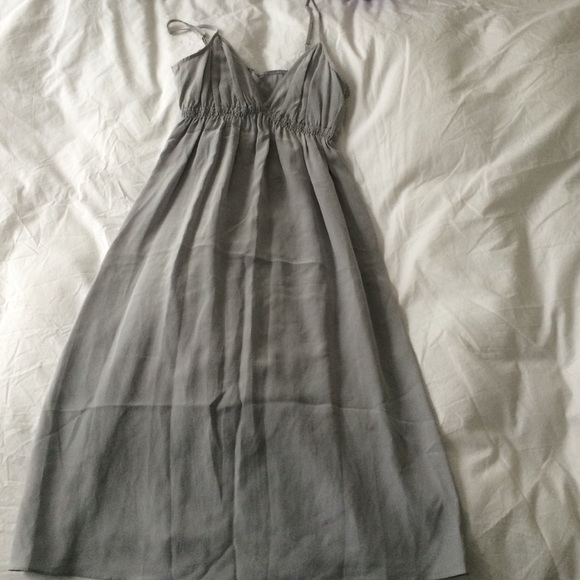 grey silk slip