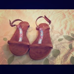 Tribal print sandals