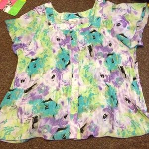 Floral button down shirt