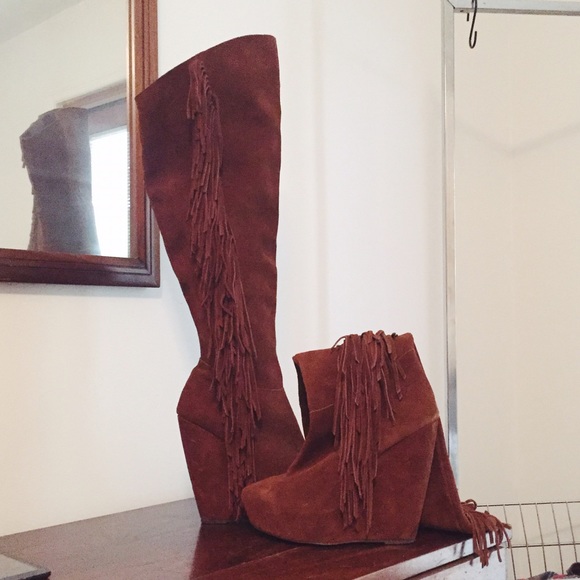 steve madden | badgess | thigh high | fringe boot