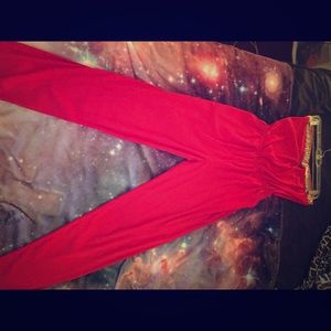 (Small) red 2B Bebe red jumpsuit