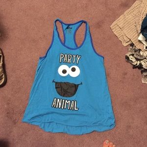 Cookie Monster racer tank top