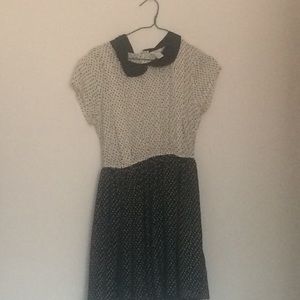 Peter Pan necked midi dress