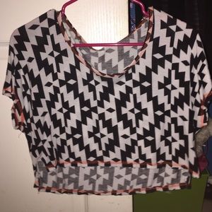 Cute crop top black/white