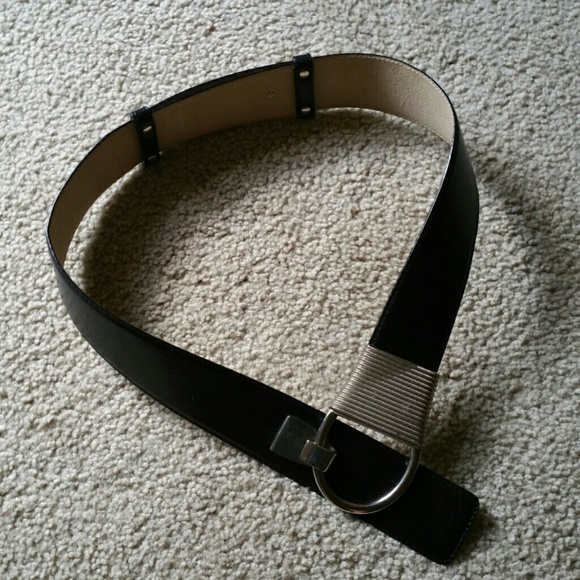 Black leather adjustable belt never worn