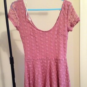 Forever 21 Pink Floral Lace Dress
