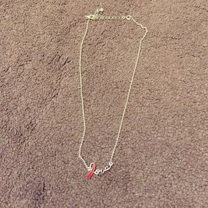 Breast cancer necklace