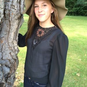 Vintage Black Blouse