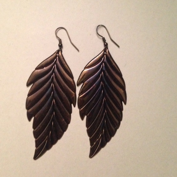 Metal Leaf Earrings