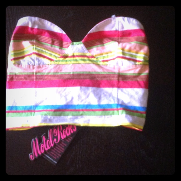 Motel Rocks Mexican blanket tube crop top!