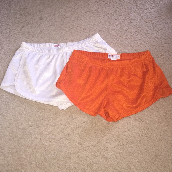 White and Orange Soffe shorts