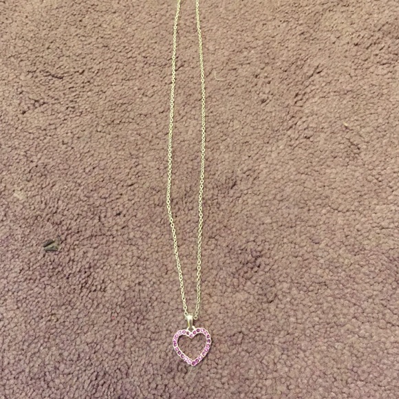 Silver Purple Heart necklace