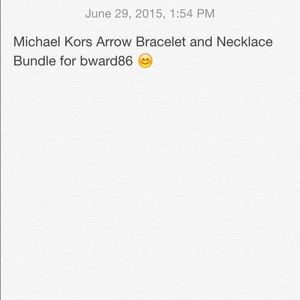 Arrow necklace and bracelet