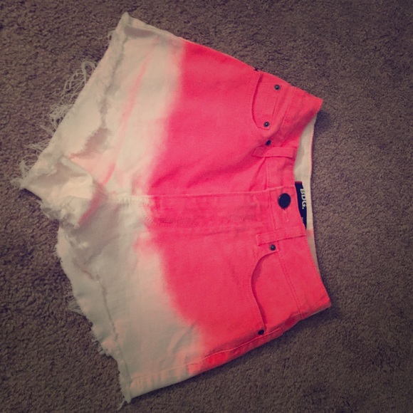 High wasted pink ombré shorts