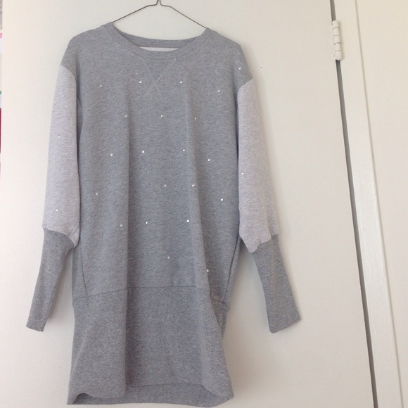 Adidas by Stella McCartney Sweaters - Adidas by Stella McCartney Gray Studded Sweatshirt
