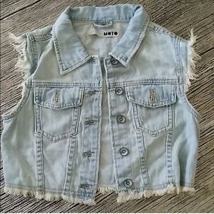 Topshop Moto denim vest