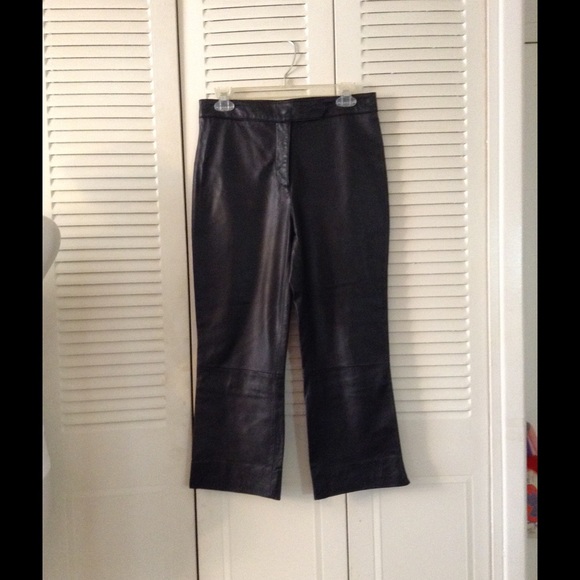 Limited Leather Capri Pants