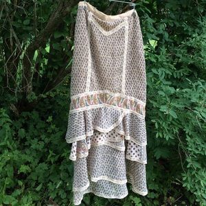 Beautiful Free People tiered long skirt!