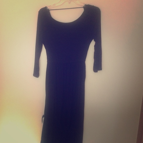 Black high low dress