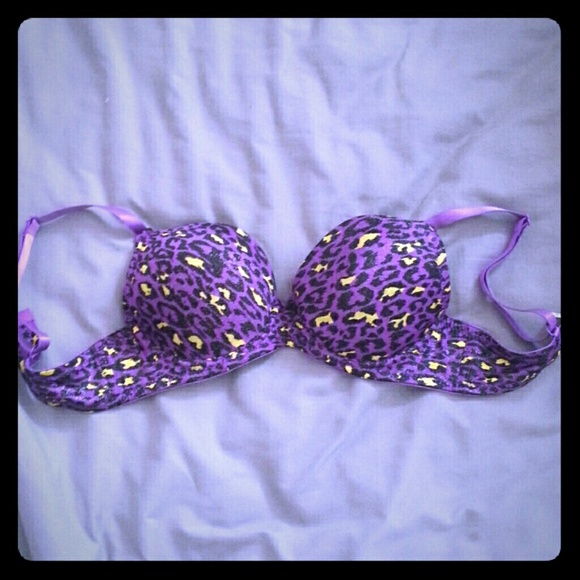 Never Been Worn Purple Leopard Print Bra