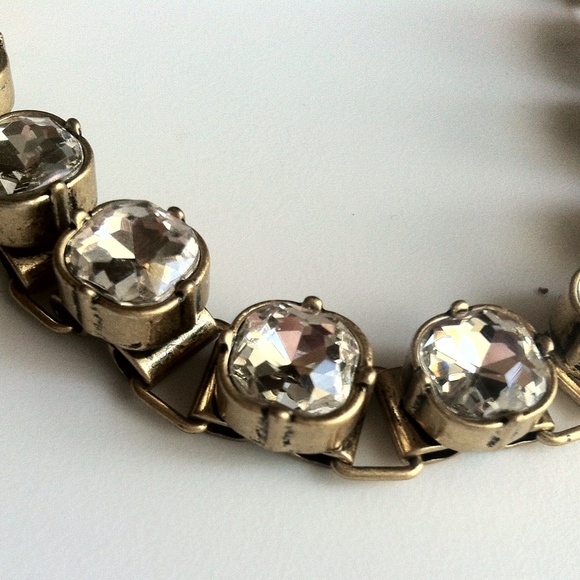 Ann Taylor SHORT CRYSTAL BOX CHAIN NECKLACE 16"L - Picture 3 of 4