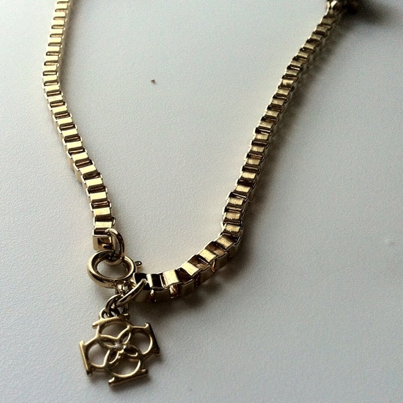 Ann Taylor SHORT CRYSTAL BOX CHAIN NECKLACE 16"L - Picture 4 of 4