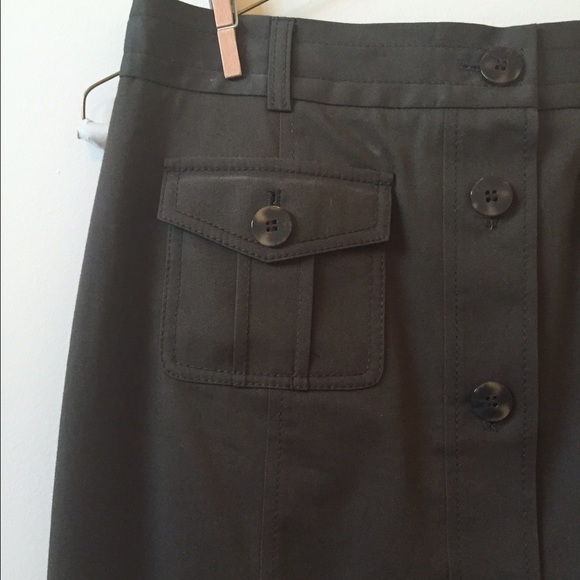 Button front pencil skirt