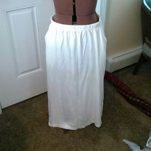 Cream colored cotton maxi skirt