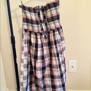 Strapless Plaid Sundress