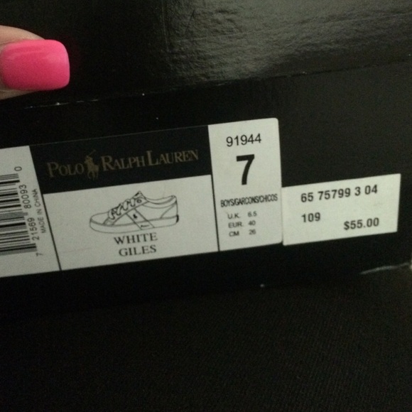 White Giles Ralph Lauern Sneakers - Picture 1 of 3