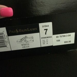 White Giles Ralph Lauern Sneakers