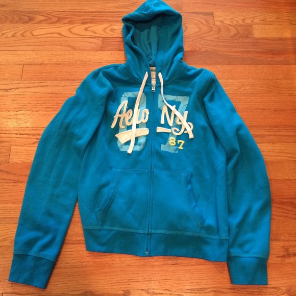 Blue zip hoodie