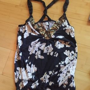 Cute twist back sequin Abercrombie and Fitch tank