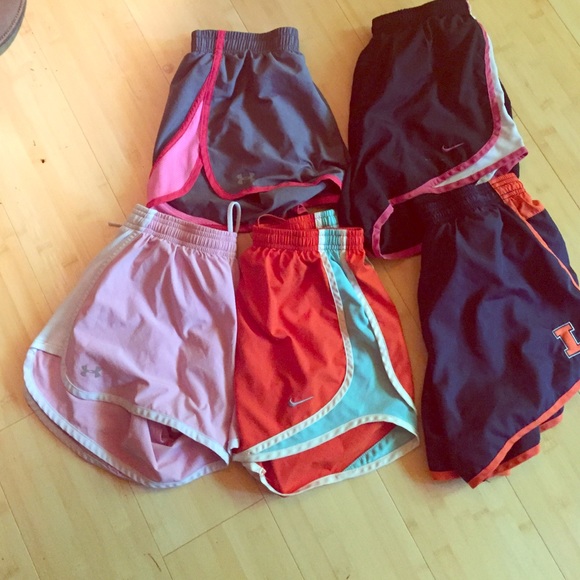 Under Armor and Nike athletic shorts